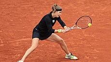 Karolína Muchová bhem tetího kola Roland Garros.