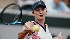 Rumunka Irina-Camelia Beguová bhem tetího kola Roland Garros.