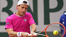 Argentinec Diego Schwartzman bhem osmifinále Roland Garros.