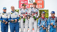 Stupně vítězů na Rallye Český Krumlov v závodě mistrovství České republiky v...
