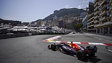 Max Verstappen z Red Bullu bhem tréninku na Vekou cenu Monte Carla