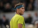 panlský tenista Rafael Nadal bhem tvrtfinále na Roland Garros.