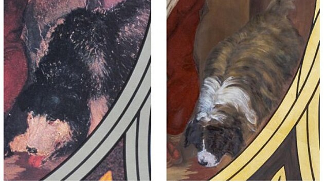 Pvodn podoba psa na Mnesov kalendriu vs. souasn