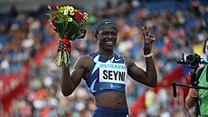 Aminata Seyniová - vítzka závodu na 200 metr.