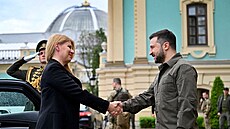 Slovenská prezidentka Zuzana aputová se v Kyjev sela s ukrajinským...