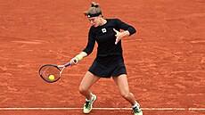 Karolína Muchová b�hem t�etího kola Roland Garros.