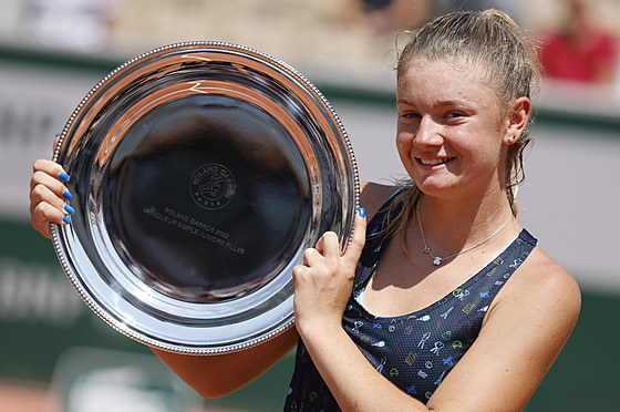 Lucie Havlíková jako vítzka juniorské dvouhry na Roland Garros