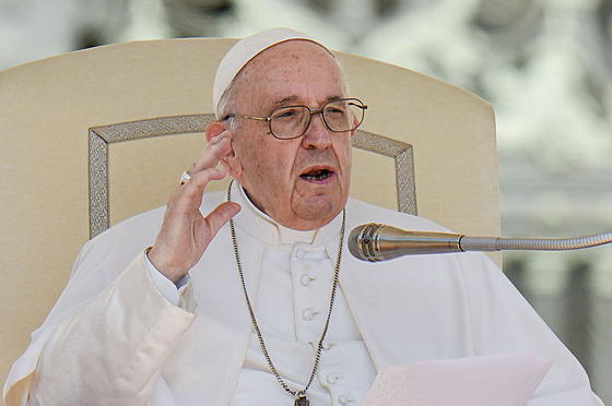 Pape Frantiek na generální audienci (Vatikán, 8. ervna 2022)