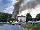 Požár alzheimer centra v Roztokách u Prahy (1. června 2022)