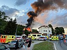Požár alzheimer centra v Roztokách u Prahy (1. černa 2022)