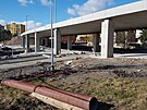 Vstavba novho mostu pes Meziboskou ulici v Litvnov. (19. nora 2022)