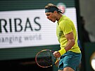 panlský tenista Rafael Nadal se raduje z vítzného úderu ve tvrtfinále na...