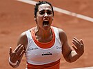 Italka Martina Trevisanová slaví postup do semifinále Roland Garros.