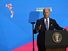 Americký prezident Joe Biden hovoí na summitu Amerik v Los Angeles (8. ervna...