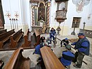 Krypta v kostele Nanebevzetí Panny Marie v Konojedech nedaleko Úštěku na...