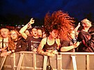 Snímek z páteního vystoupení kapely Eluveitie na plzeském festivalu Metalfest...