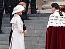 Princ Harry a vévodkyn Meghan na slavnostní bohoslub díkuvzdání u...