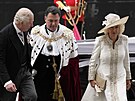 Princ Charles a vévodkyn Camilla na slavnostní bohoslub díkuvzdání u...