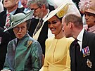 Princezna Anna, vévodkyn Kate a princ William (Londýn, 3. ervna 2022)
