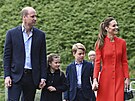 Princ William, princezna Charlotte, princ George a vévodkyn Kate na návtv...
