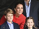 Princ George, vévodkyn Kate, princ William a princezna Charlotte na návtv...