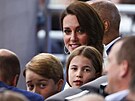Princ George, princezna Charlotte a vévodkyn Kate na koncert k platinovému...