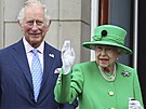 Princ Charles a královna Albta II. na oslav platinového jubilea (Londýn, 5....