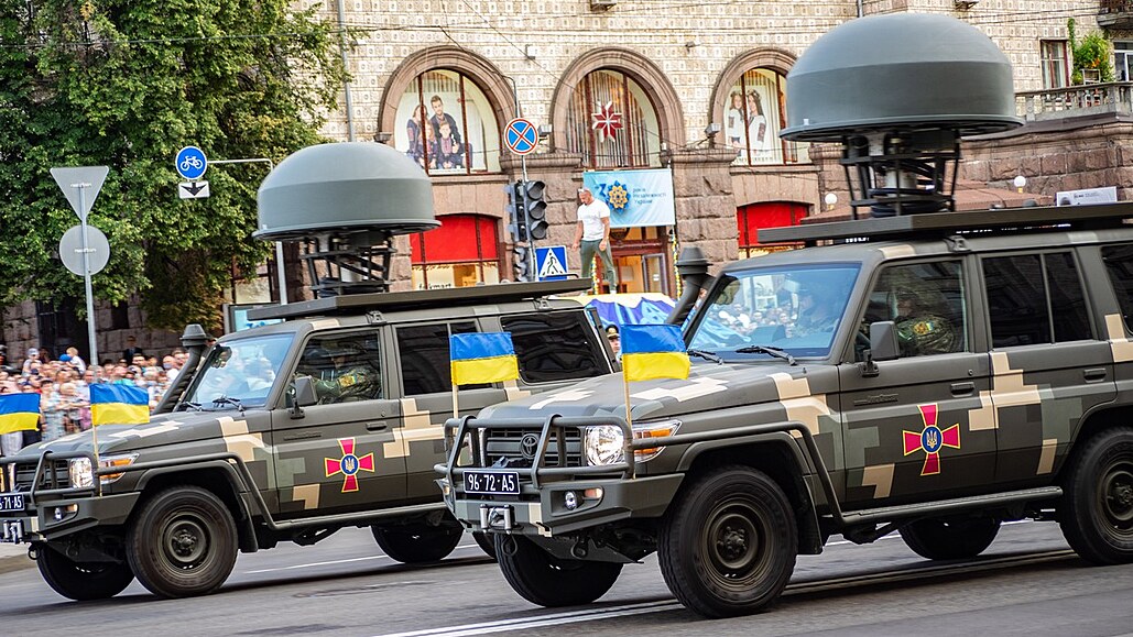 Ukrajinská vozidla urená k elektronické válce (22. srpna 2021)