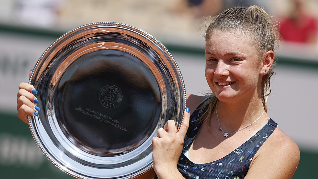 Lucie Havlíková jako vítzka juniorské dvouhry na Roland Garros