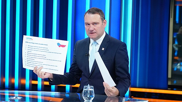 Pedseda poslanc SPD Radim Fiala v Partii Terezie Tomnkov (5. ervna 2022).