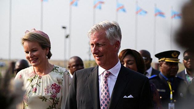 Belgick krlovsk pr Phillipe a Mathilde navtvil Demokratickou republiku Kongo. (7. ervna 2022)