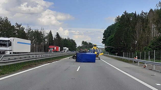 Tragická nehoda na dálnici D1 u Jihlavy. (6. června 2022)