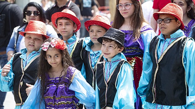 K vidn bylo i pedstaven sti jedinho ukrajinskho profesionlnho romskho divadelnho souboru Teatr Romans, jeho nkte lenov ped vlkou na Ukrajin uprchli do Polska. (3. ervna 2022)