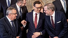 Premiér Petr Fiala p�ijal v Kramá�ov� vile polského p�edsedu vlády Mateusze...