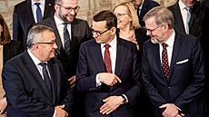 Premiér Petr Fiala p�ijal v Kramá�ov� vile polského p�edsedu vlády Mateusze...