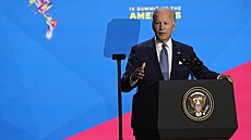 Americký prezident Joe Biden hovoří na summitu Amerik v Los Angeles (8. června...