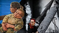 Výstava NATO: kronika krutosti v moskevském muzeu (5. kvtna 2022)