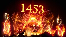 Chrám Hagia Sofia se u píleitosti 569. výroí dobytí Konstantinopole zahalil...