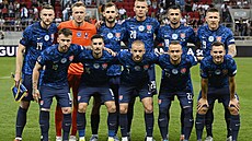 Sloventí fotbalisté ped zápasem s Kazachstánem.