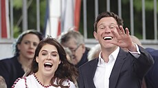 Princezna Eugenie a Jack Brooksbank na koncert� k platinovému jubileu královny...