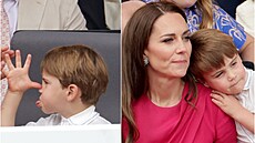 Princ Louis a vévodkyně Kate na oslavě platinového jubilea královny (Londýn, 5....
