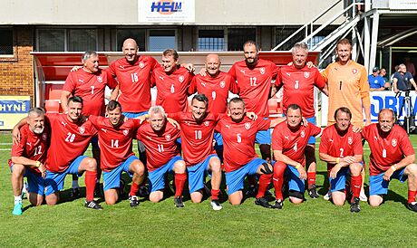 eská reprezentace na akci Kanonýi v Kromíi, setkání fotbalových legend.