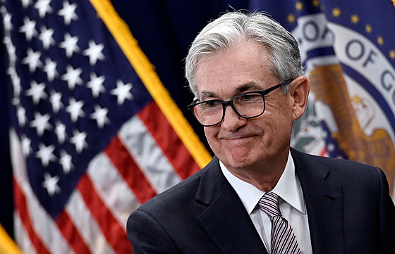 éf amerického centrálního bankovního systému Jerome Powell (23. kvtna 2022)