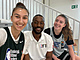 Valentna Kadlecov (vlevo) a Dominika Paurov se na Basketball Without Borders...