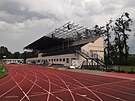 Atletický stadion v Hodonín po niivém tornádu.