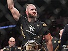 Nový ampion UFC Jií Procházka po zápas s Gloverem Teixeirou. (12. ervna 2022)