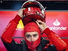 Charles Leclerc z Ferrari ped kvalifikací na Velkou cenu Kanady F1.