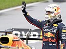 Max Verstappen z Red Bullu po vítzné kvalifikaci na Velkou cenu Kanady F1.
