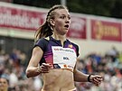 Femke Bolová v cíli závodu na 400 metr pekáek na mítinku Diamantové ligy v...