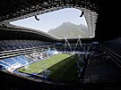 Na stadionu v mexickém Monterrey slaví, budou hostit zápasy mistrovství sv�ta...